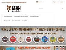 Tablet Screenshot of beantreescoffee.com